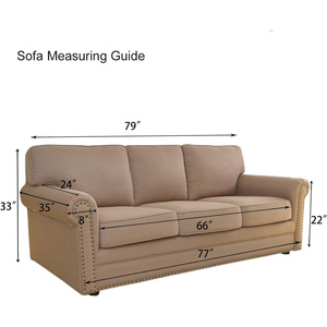 Funda de Sofá de Terciopelo Beige, Funda de Sofá de Calidad, Ajuste Perfecto para Sofá de Dos Plazas - Product Image 3