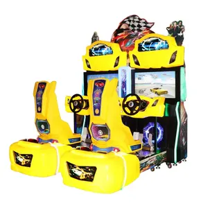 32 inç ekran jetonlu Arcade yarış arabası simülatörü makinesi Outrun araba yarışı çift oyuncular için