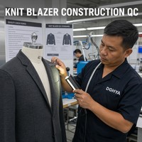 Conjunto de Blazer de Punto Sin Estructura y Pantalón Ajustado para Hombre, OEM Personalizado, Moderno, Informal de Negocios, Ropa Profesional de Oficina con Solapas