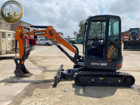 Mini-excavatrice sur chenilles DOOSAN DX35 d'occasion, modèle 2021, 3,5 tonnes, équipement d'origine avec moteur, PLC, boîte de vitesses