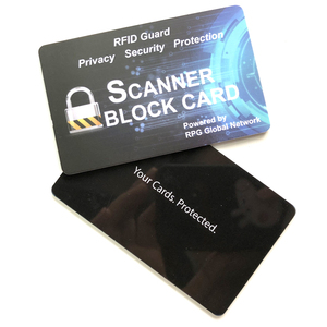 HF <span class=keywords><strong>UHF</strong></span> E-field RFID Blocage de carte <span class=keywords><strong>Brouilleur</strong></span> de signal Blindage PVC Carte de crédit Carte NFC Blocker pour la sécurité des paiements - Product Image 5