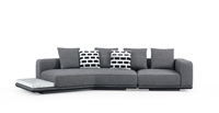 Sofá Seccional Modular de Cuero Genuino de Diseño Italiano Moderno y Minimalista Nova K258, Muebles para Sala de Estar, Gran Venta