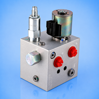 Collecteur de soupapes hydrauliques sur mesure en aluminium 6061-T6 usiné CNC, bloc de commande moteur avec ensemble de électrovannes