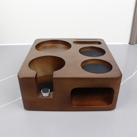 Stations de tamper à café en noyer, rangement pour outils à café, étagère pour accessoires à café, base de tamper en bois massif pour barista