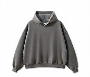 เสื้อฮู้ดโอเวอร์ไซส์แบบยูนิเซ็กซ์ สีพื้น ผ้าเฟรนช์เทอร์รี่ สวมใส่สบายๆ สำหรับฤดูใบไม้ร่วง ทรงปกติ ผ้าถักย้อมสีเรียบ - Product Image 6