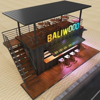 Nouveau Design Conteneur en Acier Préfabriqué Restaurant et Café Expédition Cuisine pour Villas Maisons Conteneur