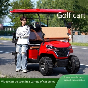 Nouveau chariot de golf électrique, zone scénique, zone touristique, visites touristiques, patrouille de sécurité, chariot de golf électrique à quatre roues - Product Image 3