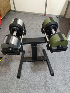 Set di <span class=keywords><strong>Manubri</strong></span> Rotondi Dinuo all'Ingrosso in Acciaio Cromato Regolabili da 40kg/90lb con Logo Personalizzato e Incrementi da 1kg per <span class=keywords><strong>Palestra</strong></span> e Uso Domestico - Product Image 5