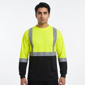 Vêtements de travail unisexes personnalisés, haute visibilité, réfléchissants, classe 2, imperméables, respirants, manches longues, bicolores, polyester/coton, poignets côtelés, LED - Product Image 1