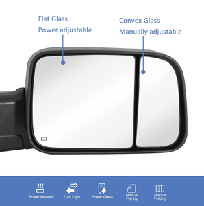 Espejos Retrovisores Laterales para Remolque con Intermitentes, Eléctricos y Calefactados, para Automóviles, de Alta Calidad, Nuevos, 2002-2008 - Product Image 3
