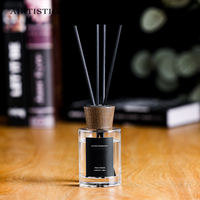 Diffuseur de parfum en bois naturel, désodorisant de maison maison avec couvercles en bois, bâtonnets parfumés, étiquette privée
