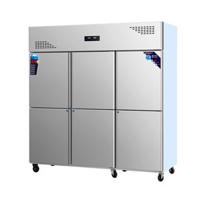 Frigorifero e Congelatore Commerciale a Temperatura Singola con Ripiani Regolabili in Acciaio Inox a 2/4/6 Porte - Product Image 3