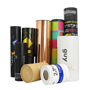 100% flexographie recyclée impression personnalisée tube de papier cylindre tube emballage grand tube de papier