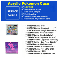 Boîte de protection en acrylique moderne et écologique pour cartes TCG, fabriquée directement en usine, avec couvercles magnétiques et matériaux recyclés