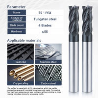 DOHRE HRC55/65 Fraise carrée en carbure CNC de haute qualité à 4/6 cannelures pour le métal