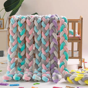 <span class=keywords><strong>Nido</strong></span> de Bebé de Terciopelo de Algodón Suave 100% Poliéster Trenzado a Mano, Almohada de Nudos para Cuna, Protectores de Cuna - Product Image 3