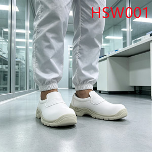 HY,Electronic Factory ESD White Safety Shoes With Steel Toe Anti-Odor Acid-proof PU/PU Injection Sole Nurse <strong>Work</strong> Clogs HSW001 - Product Image 1