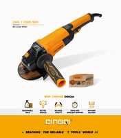 Meuleuse d'angle Dingqi 1200W 125mm M14 à fil électrique, vitesse variable 2800-11000 tr/min, 220-240V, machine de découpe et de meulage