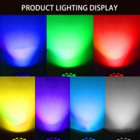 18 pièces 6 en 1 Par Light en plastique avec anneau LED activé par le son Mode DMX512 Lumière de scène pour fête annuelle