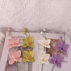 Tianjin SY – 1 pièce <span class=keywords><strong>de</strong></span> pétales appliqués <span class=keywords><strong>de</strong></span> fleurs tricotés pour vêtements, <span class=keywords><strong>bricolage</strong></span>, pince à cheveux pour enfants, couture, patchs <span class=keywords><strong>de</strong></span> mariage, artisanat fait à la main - Product Image 1