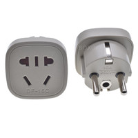 Adaptateur de prise Convertisseur de voyage Chinois vers Russe avec protection de sécurité Porte Allemagne, France, Corée du Sud Prise de voyage DF-16C