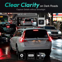 Dashcam 4K 3 caméras Fisheye WiFi 5G Vision Nocturne Enregistreur Vidéo GPS Enregistrement en Boucle 24h et Moniteur de Stationnement AI