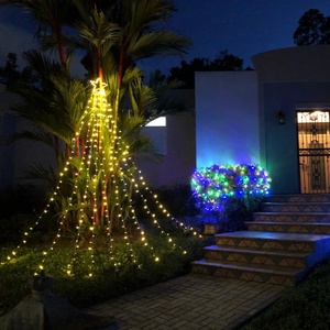 Đèn thác nước hình sao <span class=keywords><strong>LED</strong></span> trang trí cây thông Noel, đèn dây trang trí ngoài trời hình thác nước - Product Image 3