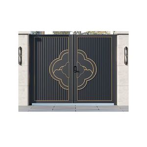 Puerta de Jardín Moderna de Aluminio con Listones Verticales, Recubierta con Pintura en Polvo, Puerta de Aluminio para Privacidad en el Patio Trasero - Product Image 5