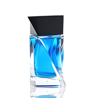 Flacon de parfum en verre de luxe de 75 ml, nouveau design, emballage transparent, flacon de parfum pour homme, flacon vaporisateur de parfum