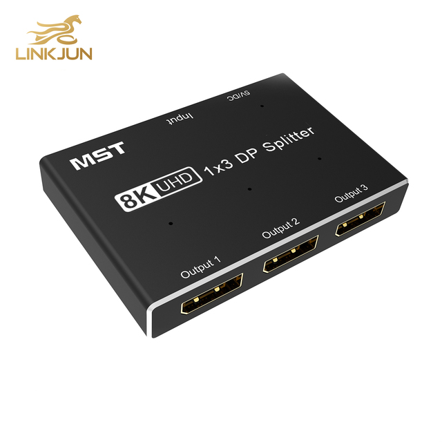 Hot Selling 8K  Splitter 1 Input 3 Output 8K/60Hz 32.4Gbps Converter Laptop Adapter Hub DP Cable Monitor for Camera