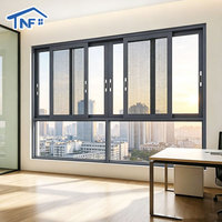Fenêtres coulissantes modernes en aluminium à double vitrage avec moustiquaire, antivol et ventilation pour usage domestique
