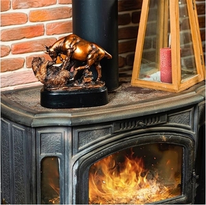 Ornamenti da scrivania per ufficio regalo da <span class=keywords><strong>uomo</strong></span> con statue di tori e orsi in resina - Product Image 4