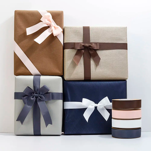 <span class=keywords><strong>Grossiste</strong></span> papillon arcs bouquet durable ruban gros-grain marron Haute qualité arc pré-noué pour emballer cadeau <span class=keywords><strong>de</strong></span> vacances - Product Image 1