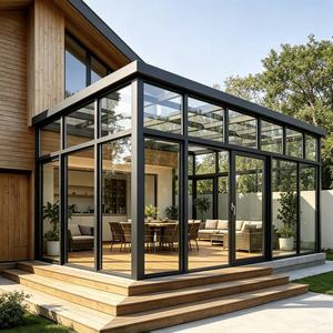 Véranda sur mesure 4 saisons en verre trempé Low-E, étanche, avec cadre en aluminium isolé, pour la décoration de villas, balcons, jardins et terrasses, résistante aux rayures - Product Image 5