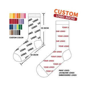 Mens Socks Colorful OEM High Quality Designer Tube Cycling Brands Cotton Crew Men Custom Logo Sport Socks Unisex