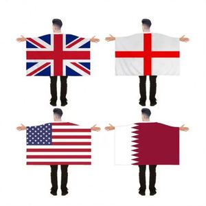 ธงชาติโพลีเอสเตอร์แบบสวมใส่สำหรับเชียร์ทีมชาติพร้อมโลโก้สั่งทำพิเศษ - Product Image 2