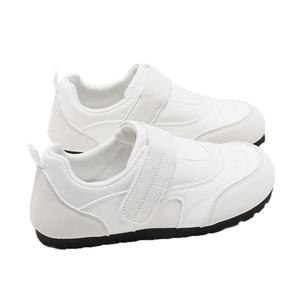 Zapatillas Blancas <span class=keywords><strong>de</strong></span> Punta Ancha Estilo Barefoot con Cierre <span class=keywords><strong>de</strong></span> Velcro, Calzado Escolar Informal, Antideslizantes, Planas, para Caminar, Personalizables OEM ODM - Product Image 1