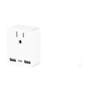 Adaptador de enchufe de viaje 4 en 1, toma de corriente USB internacional europeo a EU/ Italy/ Greece/ Israel/Francia/España