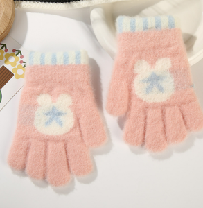 <span class=keywords><strong>Gants</strong></span> tricotés en jacquard pour bébé, motif <span class=keywords><strong>Mickey</strong></span> et étoiles, en velours de vison doux et chaud, résistants au froid, pour l'extérieur en hiver - Product Image 4
