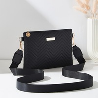 Sac à main en PU gaufré pour femme avec garniture métallique, motif vague, portefeuille long, mini porte-monnaie pour téléphone, fermeture éclair, doublure en polyester, style urbain
