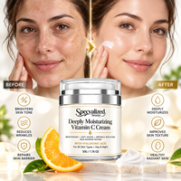 Crème éclaircissante et blanchissante à la vitamine C naturelle, anti-cicatrices, élimine les taches brunes, crème hydratante en profondeur