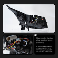 Conjunto de Faros Delanteros con Proyector LED Doble U para Chevrolet Cruze 2009-2014, Lámpara Delantera de Xenón, Piezas de Automóvil XUNBAI, Ajuste Universal