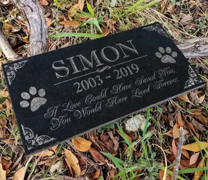 American Style Classically Styled Flat Marker Designs black and grey granite monument gravestone headstone