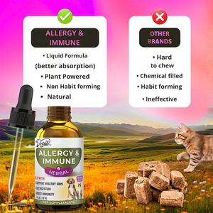 Allergie-Entlastungs tropfen für Hunde Katzen Natürliche Anti-Juckreiz-Ergänzung Beruhigt saisonale Allergien Hautre izung Schnelle Absorption - Product Image 6