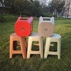 <b>Plastic</b> Square <b>Stool</b> 29x47 Cm Durable Bar <b>Stool</b> For Home Outdoor Use - Product Image 2