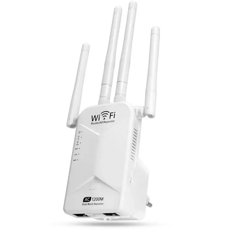 2024 fabrika fiyat 1200M Gigabit Router Ap tekrarlayıcı Wifi sinyal amplifikatörü kablosuz ağ güçlendirici amplifikatör
