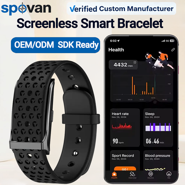Health Tracker Pedometer Heart Rate Vibration Alert Sport Android IOS Compatible IP68 Waterproof No-screen Smart Bracelet Band