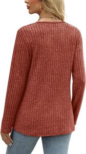 <span class=keywords><strong>เสื้อ</strong></span>สเวตเตอร์ถักแขนยาวคอวีมีกระดุมสำหรับผู้หญิงเครื่องแต่งกายแฟชั่น2025ฤดูใบไม้ร่วง/ฤดูหนาว - Product Image 5