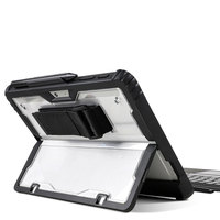 Housse de tablette transparente pour Microsoft Surface Pro 10 9 8 7 6 5 Go 4 3 2 avec poignée sangle épaule protection Pbk191 Laudtec