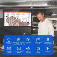 Pantalla POS para Restaurante con Sistema Android, Windows o Debian, de 15, 15.6, 21, 23.8 y 24 Pulgadas, IPS, 128GB, POE, para Gestión de Pedidos en Cocina